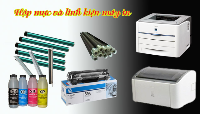 Drum, gạc, mực sạc, và hộp mực máy in giá rẻ