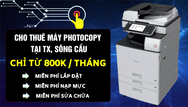 cho thuê máy photocopy tại thị xã sông cầu phú yên