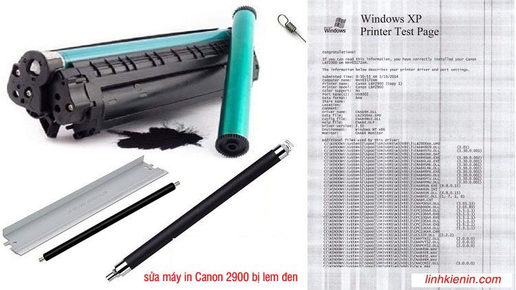 Sửa máy in canon 2900 bị lem đen tại quy nhơn
