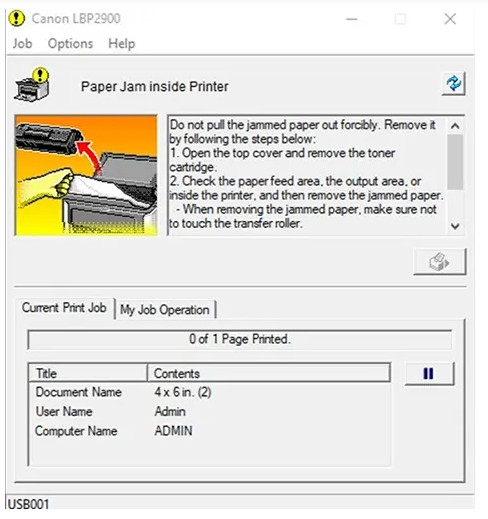 sửa máy in bị kẹt giấy